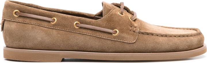 Gianvito Rossi Suede Boat Shoes