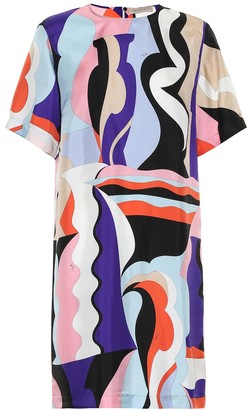 Emilio Pucci Printed silk-twill minidress