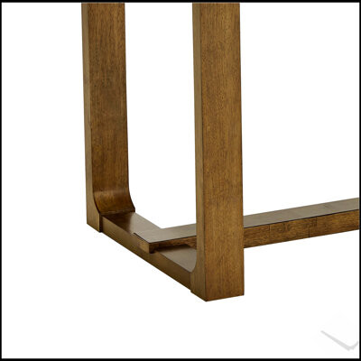 Millwood Pines Darla 66-inch Wide Rectangular Walnut Oak Sled Dining Table, Durable and Stylish for Modern Dining Rooms