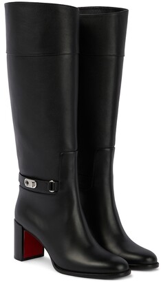 Christian Louboutin Lock 70 leather knee-high boots
