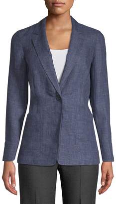 Lafayette 148 New York Women's Alba Notch Lapel Linen Jacket