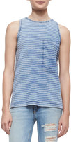 Thumbnail for your product : Rag and Bone 3856 rag & bone/JEAN Bowery Pinstriped Tank with Pocket