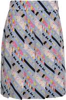 Thumbnail for your product : Marc Jacobs Pleated Printed Silk Crepe De Chine Mini Skirt