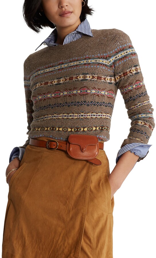 cashmere fair isle cardigan