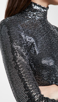 Thumbnail for your product : Rosetta Getty Fitted Turtleneck Top with Paillettes