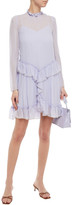 Thumbnail for your product : See by Chloe Ruffled Crinkled Silk-georgette Mini Dress