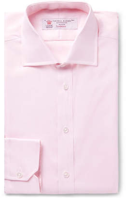 Turnbull & Asser Light-Pink Slim-Fit Cutaway-Collar Herringbone Cotton Shirt