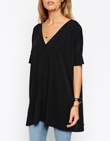 Thumbnail for your product : ASOS Oversized Tunic Top in Crepe