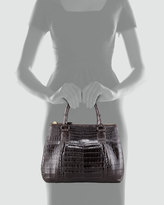 Thumbnail for your product : Nancy Gonzalez Small Executive Double-Zip Crocodile Tote Bag, Chocolate