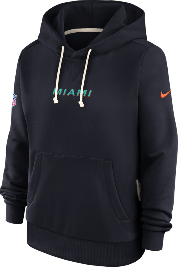 Nike Miami Dolphins Rivalries Collection Sideline Women's Dri-FIT NFL Pullover Hoodie in Blue | 03C34FA9P-1R5