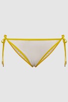 Thumbnail for your product : Reiss White/Yellow Rutha Colourblock Side Tie Bikini Bottoms