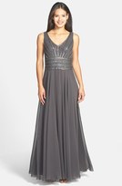 Thumbnail for your product : J Kara Embellished Woven Gown & Jacket
