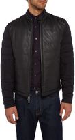 Thumbnail for your product : Michael Kors Men's Leather contrast arms biker jacket