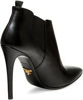 Thumbnail for your product : Prada Leather Pointed-Toe Ankle Bootie