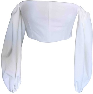 Cushnie White Silk Top for Women