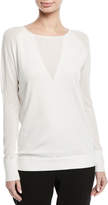 Thumbnail for your product : Escada Crewneck Long-Sleeve Pullover Sweater