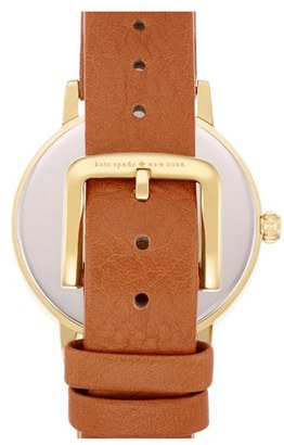 Kate Spade Women's 'Metro' Scalloped Dial Leather Strap Watch, 34Mm