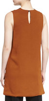 Thumbnail for your product : Lanvin Sleeveless Lace-Inset Blouse, Mustard/Black
