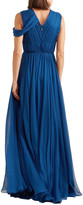 Thumbnail for your product : Jason Wu Jason Wu Cold-shoulder Pleated Silk-chiffon Gown
