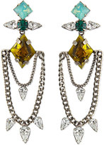 Thumbnail for your product : Dannijo Nadia Crystal Chain Earrings