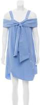 Thumbnail for your product : Clu Tie-Accented Mini Dress w/ Tags Blue Tie-Accented Mini Dress w/ Tags
