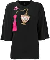 Dolce & Gabbana perfume bottle patch blouse