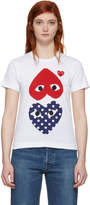 Thumbnail for your product : Comme des Garcons Play White Polka Dot Heart Logo T-Shirt