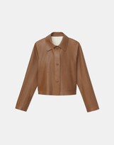 Thumbnail for your product : Lafayette 148 New York Petite Bex Reversible Moto Jacket In Two Tone Lambskin