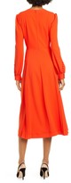 Thumbnail for your product : Tory Burch Pleat Detail Long Sleeve Crepe Dress