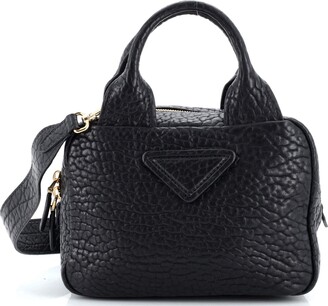 Prada Convertible Bauletto Bag Saffiano Leather East West at 1stDibs