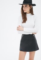 Thumbnail for your product : Forever 21 Ribbed Knit Mock Neck Top
