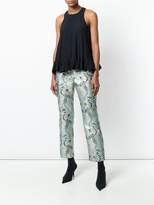 Thumbnail for your product : MSGM patterned cropped trousers