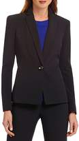 Thumbnail for your product : Kasper One-Button Crepe Jacket
