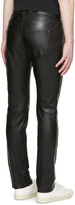 Thumbnail for your product : Saint Laurent Black Leather Studded Trousers