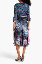 Thumbnail for your product : Diane von Furstenberg Justine floral-print jersey and crepon wrap dress