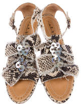 Thumbnail for your product : Lanvin Embellished Printed Sandals