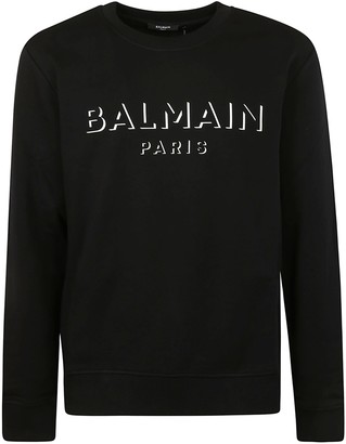 balmain logo print sweatshirt