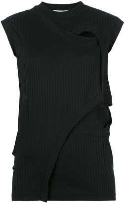Enfold ribbed detail folded sweatshirt - women - Cotton/Polyester - 40