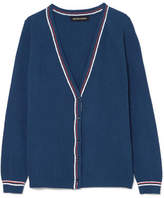 Thumbnail for your product : Vanessa Seward Flint Striped Cotton-blend Terry Cardigan - Storm blue