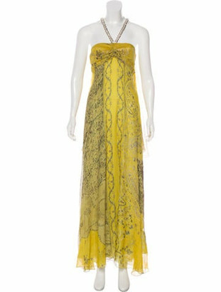 chartreuse silk dress