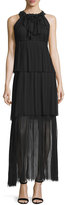 Thumbnail for your product : Elie Tahari Alicia Sleeveless Tiered Maxi Dress, Black