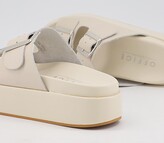 Thumbnail for your product : Office Meditation Footbed Flatform Sandals Off White Leather