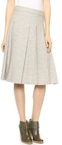 Thumbnail for your product : Derek Lam 10 Crosby Box Pleat Tea Length Skirt