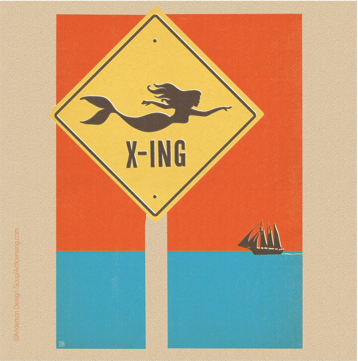 Thirstystone Occasions Drink Coasters, Mermaid Crossing