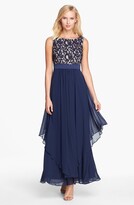 Thumbnail for your product : Eliza J Lace & Chiffon Gown