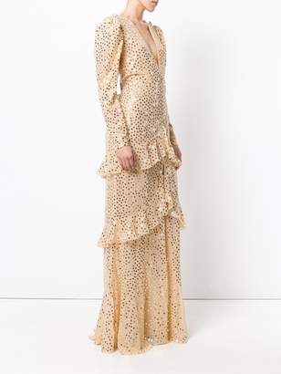 Alessandra Rich sequin ruffled gown