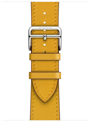 apple watch hermès stainless steel case with bleu indigo swift leather single tour