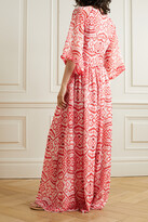 Thumbnail for your product : Eywasouls Malibu Liliane Printed Chiffon Maxi Dress - Red