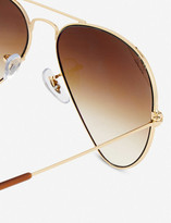 Thumbnail for your product : Ray-Ban Original aviator metal-frame sunglasses with brown gradient lenses RB3025 58