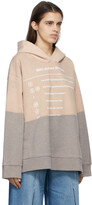 Thumbnail for your product : MM6 MAISON MARGIELA Beige & Grey Combo Logo Hoodie